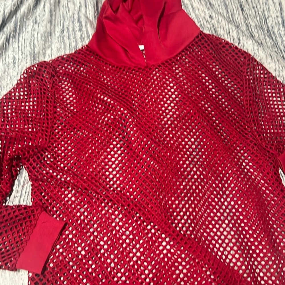 Mesh, long sleeve hoodie, shirt
